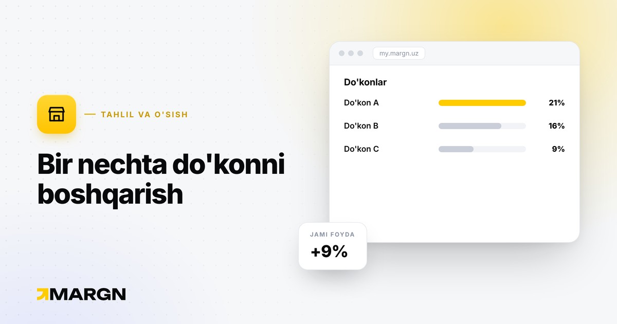 Uzumda bir nechta do'konni boshqarish: tartib, hisobot va xatarlar