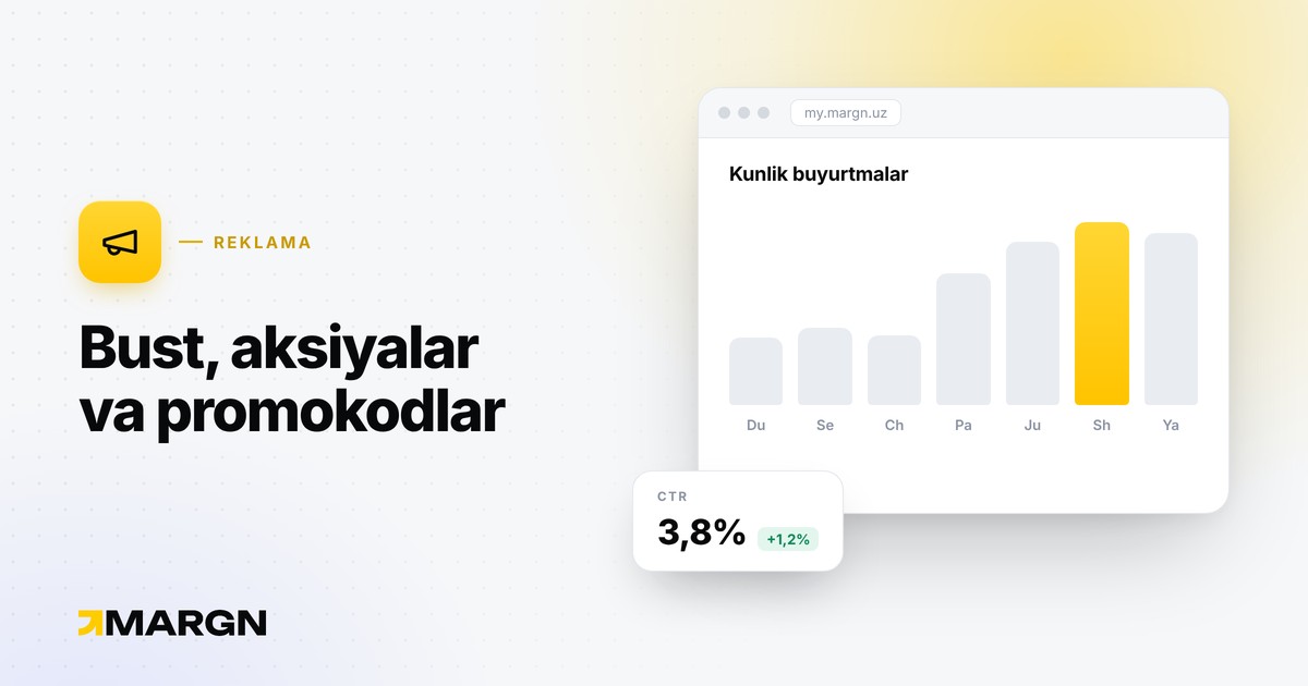Uzumda reklama: bust, aksiyalar va promokodlar qanday ishlaydi
